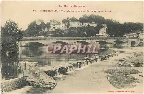 Cartes postales Montrejeau La Haute Garonne Vue Generale sur la Garonne et la Ville
