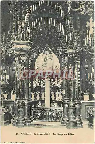 Cartes postales Cathedrale de Chartres La Vierge du Pilier