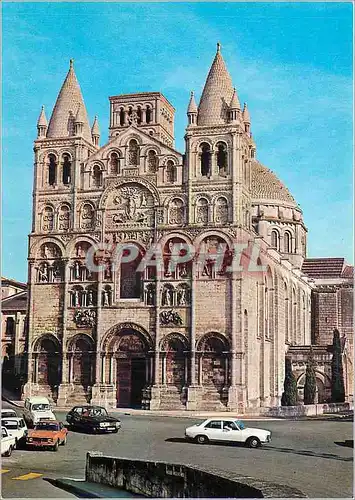 Moderne Karte Angouleme Charente Cathedrale St Pierre