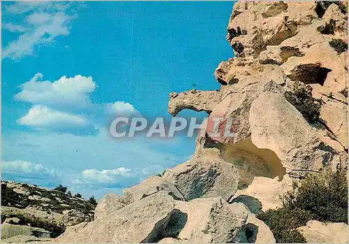 Moderne Karte Les Baux en Provence (B du R) Rochers dans le Val d'enfer Le Dragon