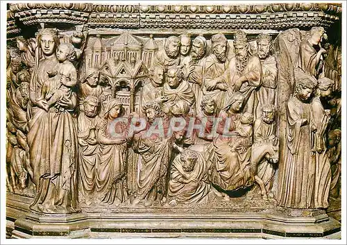 Cartes postales moderne Sienne (Siena) Le Dome Nicola Pisano La Chaire La Presentation de Jesus au Temple et la Fuite en