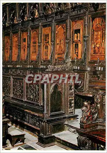 Cartes postales moderne Siena Duomo Stalles de Bois du XIVe Siecle