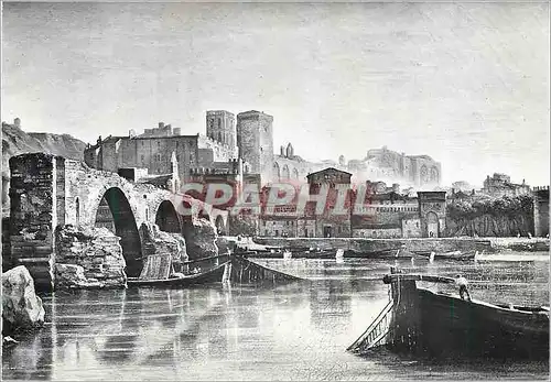 Cartes postales moderne Avignon Museum Calvet Dagnan (Isidore) Vue d'Avignon Bateau