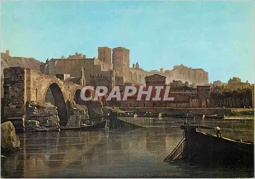Cartes postales moderne Avignon (Vaucluse) Musee Calvet Isidore Dagnan 1790 1873 Le Pont Saint Benezet et le Palais des