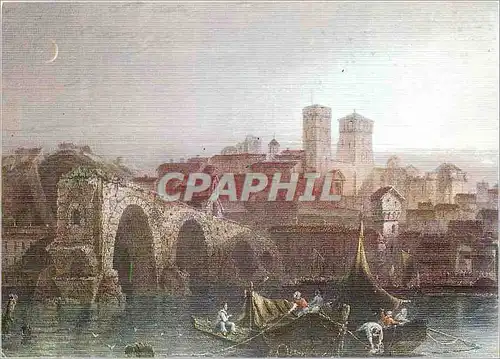 Cartes postales moderne Avignon Le Pont Saint Benezet et le Palais des Papes Bateau