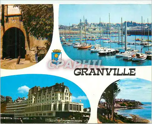 Cartes postales moderne Granville Le Pont Levis de la Haute Ville Le Normandy Vue Panoramique Le Porte de Plaisance Bate