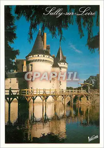 Moderne Karte Sully sur Loire (Loiret) Les Merveilles du Val de Loire Le Chateau (forterese feodale du XIVe Si