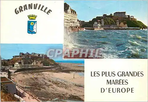 Cartes postales moderne Granville Les Plus Grandes Marees d'Europe
