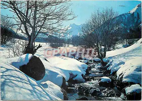 Moderne Karte Paysage Hivernal