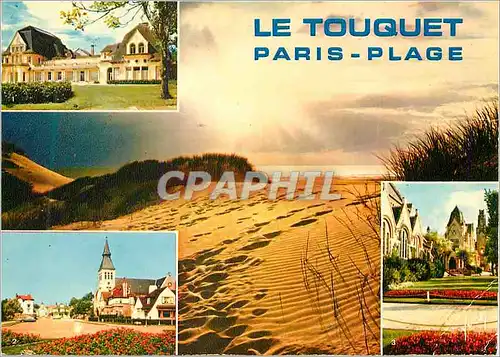Moderne Karte Le Touquet Paris Plage Couleurs et Lumieres de France Casino de la Foret Eglise Jeanne d'Arc L'H