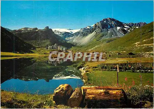 Cartes postales moderne Lac de Tignes (Savoie) altitude 2100 m Le Val Claret La Grande Motte Alt 3656 m