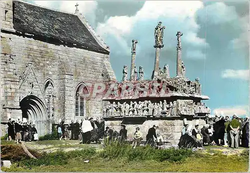 Moderne Karte Calvaire de Tronoen Bretagne Folklore (aneimee)