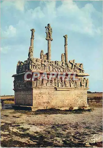 Cartes postales moderne Tronoen (Finistere) La Bretagne en Couleurs Facade sud du Calvaire la Presentation au Temple Le