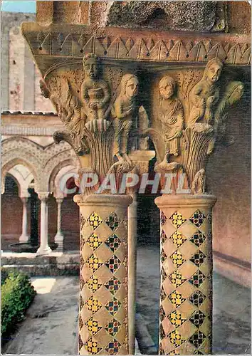 Cartes postales moderne Morreale Interieur du Cloitre Chapiteaus