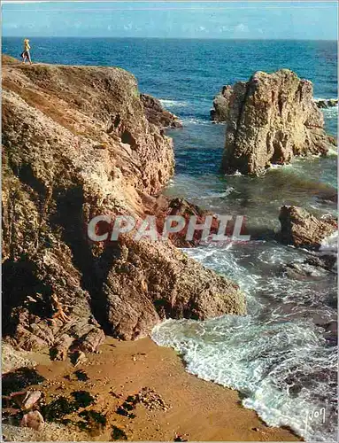 Moderne Karte La Grande Cote (Loire Atlantique) Couleurs et Lumiere de France entre le Pouliguen et le Croisic