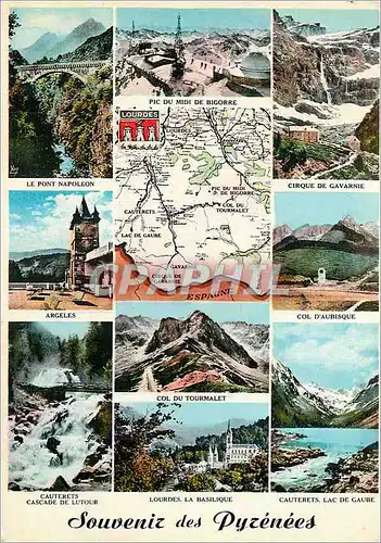 Cartes postales moderne Souvenir des Pyrenees Le Pont Napoleon Pic du Midi de Bigorre Cirque de Gavarnie