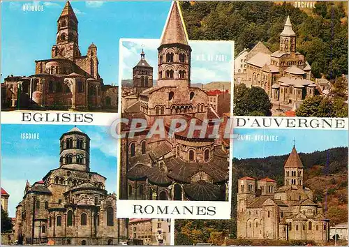 Cartes postales moderne Eglise Romanes d'Auvergne Brioude ND du Port Issoire Saint Nectaire Orcival