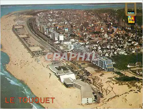 Moderne Karte Le Touquet Paris Plage (Pas de Calais) Cote d'Opale (France) Vue Generale de la Plage