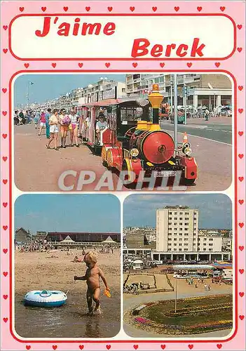 Moderne Karte Berck Plage (P de C) L'Esplanade Parmentier La Plage Train