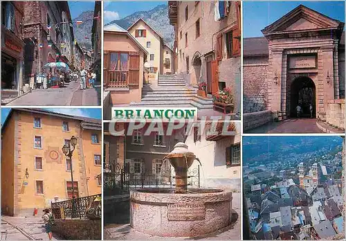 Moderne Karte Briancon (Hautes Alpes) Altitude 1326 metres Ville la plus haute d'Europe
