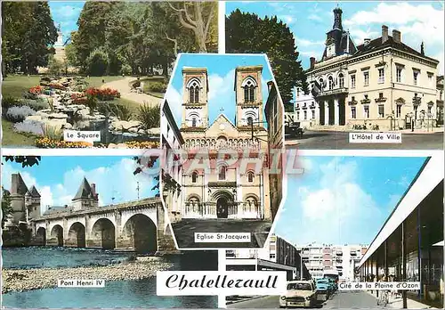 Cartes postales moderne Chatellerault Le Square Pont Henri IV L'Hotel de Ville Cite de la Plaine d'Ozon