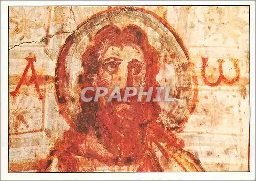 Cartes postales moderne In Situ Plafond Buste du Christ Hypogee de Commodilla Rome IVe Siecle