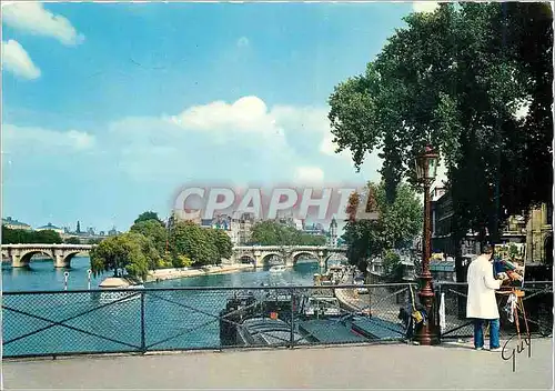Cartes postales moderne Paris et ses Merveilles Le Square du Vert Galant (pointe ouest de l'Ile de la Cite) et le Pont N