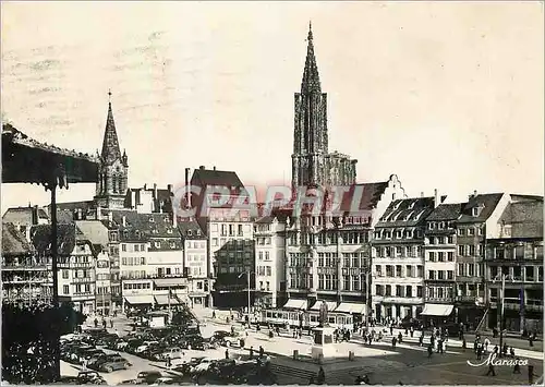 Cartes postales moderne Strasbourg La Place Kleber Tramway