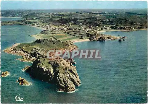 Cartes postales moderne Plougasnou (Finistere) Vue aerienne Pointe de Primel Tregastel