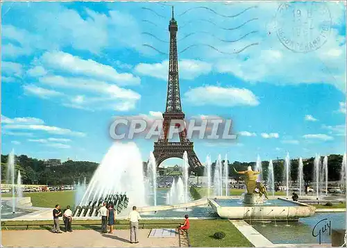 Cartes postales moderne Paris et ses Merveilles La Tour Eiffel (1887 1889) Les Jardins du Trocadero ses Bassins et ses J