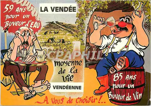 Cartes postales moderne La Vendee Moyenne de la Vie Vendeenne Alcool