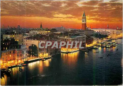 Cartes postales moderne Venise la Nuit Bassin de St Marc