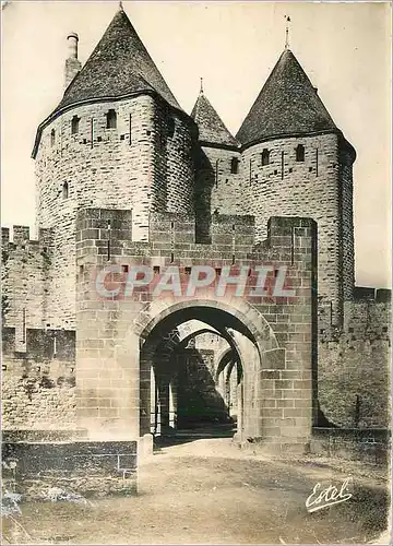 Cartes postales moderne Carcassonne La Porte Narbonnaise et le Pont Levis