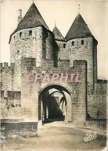 Moderne Karte Carcassonne La Porte Narbonnaise et le Pont Levis