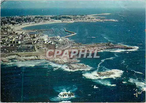 Cartes postales moderne Quiberon La Bretagne en Couleurs Maree Haute sur le Chateau du Turpot et Port Maria