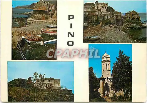 Cartes postales moderne Pino Corse Ile de Beaute La Marine di Scalo Le Couvent Le Clocher