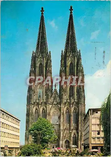 Cartes postales moderne Koln am Rhein Dom Ab 1248in 623 Jahren erbaut Hohe der Turme 157 m