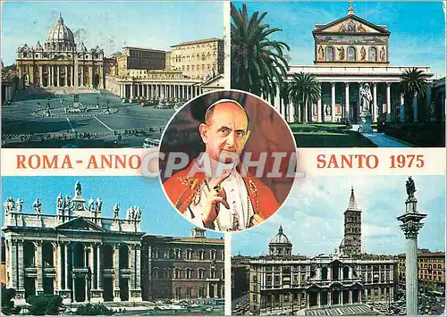 Moderne Karte Roma Anno Santo 1950 Pape