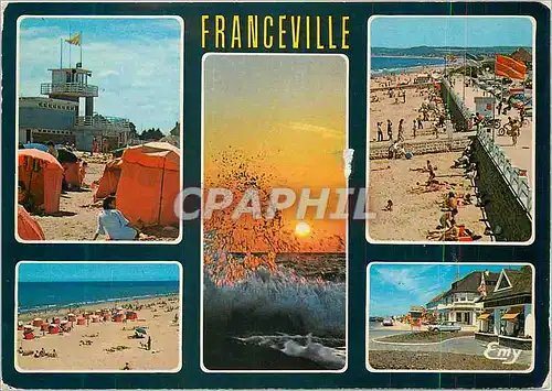 Cartes postales moderne Francheville (Calvados) Divers aspects de la Ville et de la Plage