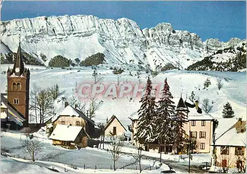 Moderne Karte Gresse en Vercors Altitude 1205 m Station d'ete d'Hiver Hotel Restaurant Le Chalet