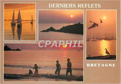 Cartes postales moderne Derniers Reflets Bretagne Coucher de Soleil sur la Cote Bretonne