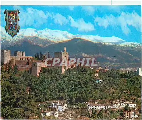 Cartes postales moderne Granada Vue Generale de l'Alcazaba et Sierra Nevada