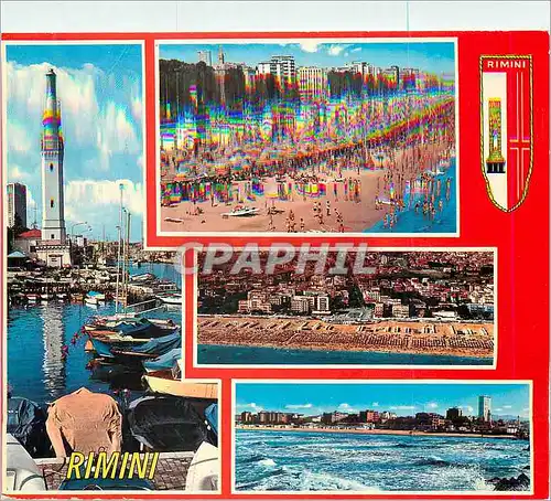 Cartes postales moderne Rimini Club Nautico e Porto Canale Panorama della Spiaggio