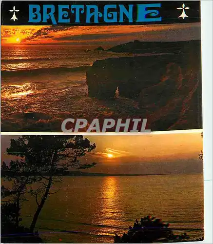 Cartes postales moderne Couleurs de Bretagne Derniers Reflets sur la Cote