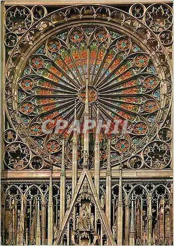 Cartes postales moderne Strasbourg (Bas Rhin) Alsace Pittoresque La Rosace de la Cathedrale Construite en 1300