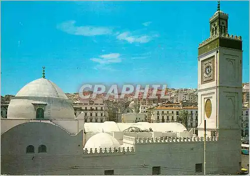 Moderne Karte Alger La Blanche La Nouvelle Mosquee et la Casbah