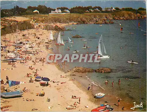 Moderne Karte Ile d'Yeu Merveille de l'Atlantique Couleurs de Vendee La Plage des Vieilles Bateaux