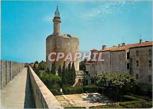 Moderne Karte Aigues Mortes (Gard) La Ville de Saint Louis La Tour de Constance et les Remparts