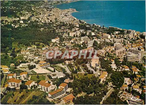 Moderne Karte Roquebrune Cap Martin (Alpes Maritimes) Vacances PTT Cote d'Azur Vue Aerienne