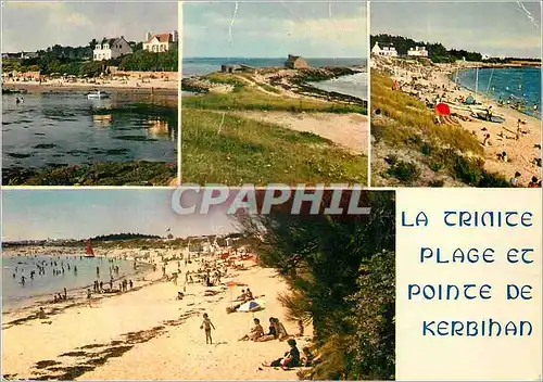 Cartes postales moderne La Trinite sur Mer La Bretagne en Couleurs La Plage et la Pointe de Kerbihan